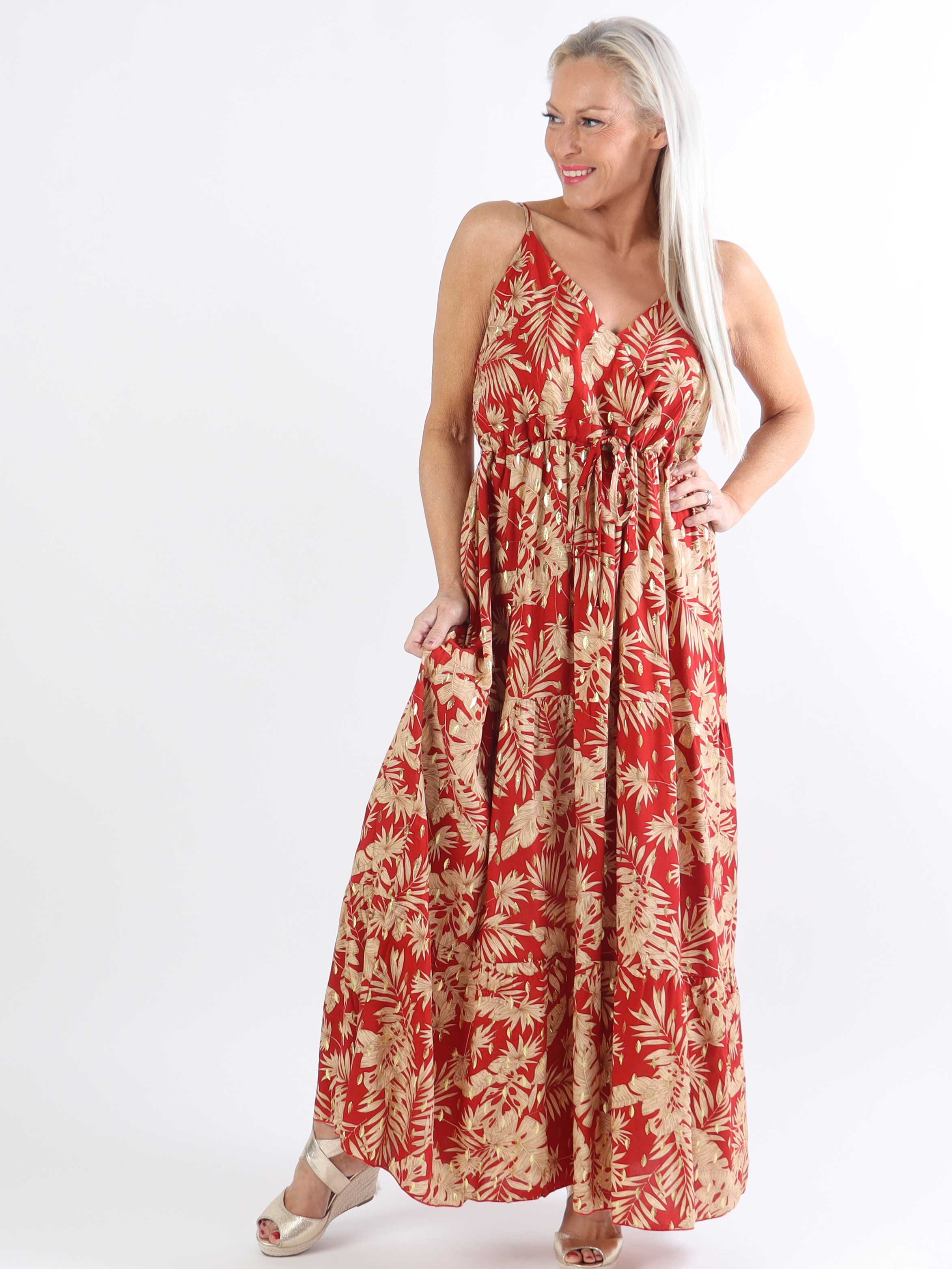 Lucie Palm - Plus size klänning med palmtryck i viskos